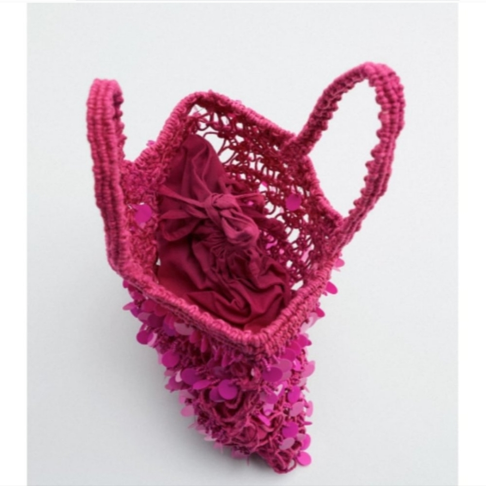 Zara Beaded Fabric Handbag - Picture 5 of 7
